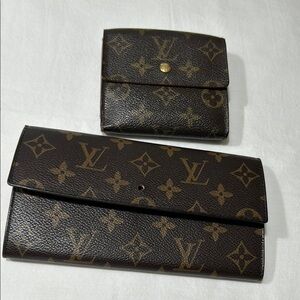 Louis Vuitton Monogram Wallet and Card Holder Set